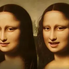 La Mona Lisa sonríe y habla por fotos, mostrando una expresión más animada.