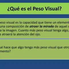 El peso visual es la capacidad de un elemento para atraer la mirada. Cuanto más peso visual tenga, más atención captará.