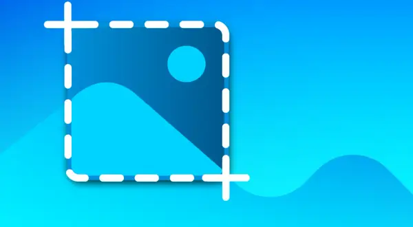 Icono de recorte de imagen con líneas discontinuas y cruces, listo para ajustar los píxeles.