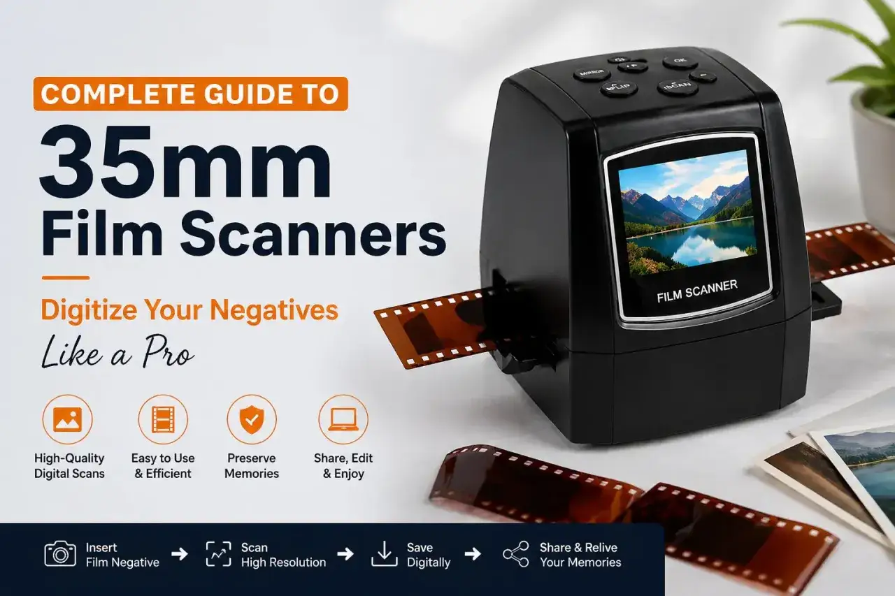 Gu&iacute;a completa para escanear negativos 35mm. Digitaliza tus recuerdos como un profesional con este esc&aacute;ner de pel&iacute;cula.